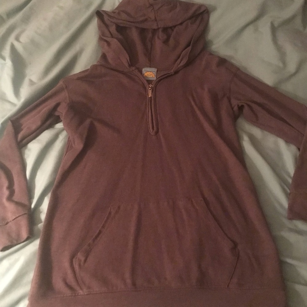 Super cozy c&c sweater with half zipper in front